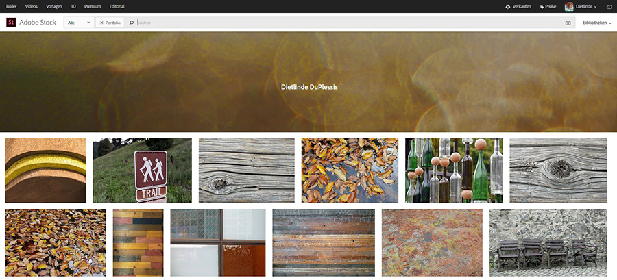 Snapshot of Dietlinde's AdobeStock portfolio